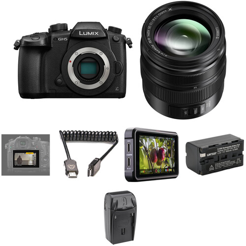 Panasonic Lumix GH5 Mirrorless Camera with 12-35mm Lens and Pro HDR Kit