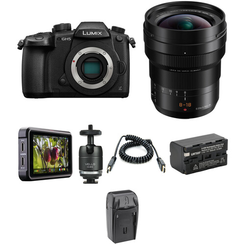 Panasonic Lumix GH5 Mirrorless Camera with 8-18mm Lens and Ninja V Kit