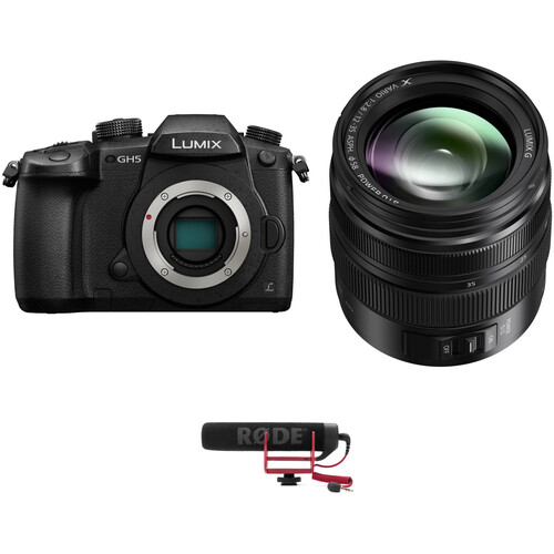 Panasonic Lumix GH5 Mirrorless Camera with 12-35mm Lens and Microphone Kit
