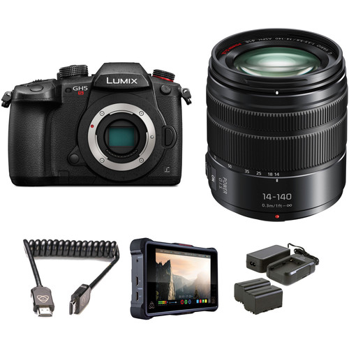 Panasonic Lumix DC-GH5S Mirrorless Micro Four Thirds Digital Camera with 14-140mm Lens Pro HDR Kit