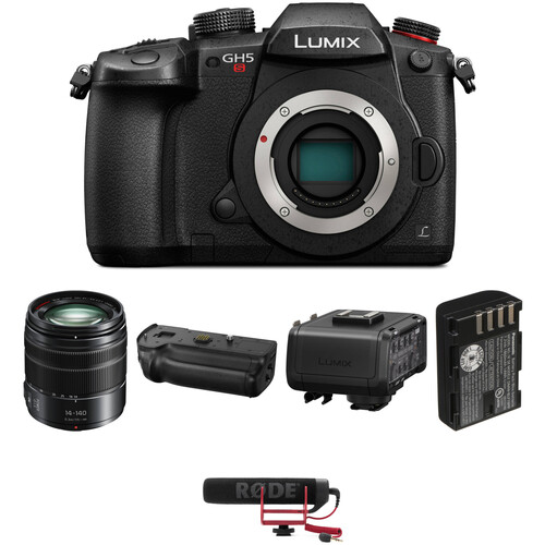 Panasonic Lumix DC-GH5S Mirrorless Micro Four Thirds Digital Camera with 14-140mm Lens Filmmaking Kit