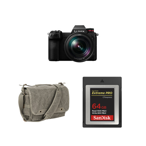 Panasonic Lumix S1 Mirrorless Camera with 24-105mm Lens and Accessories Kit