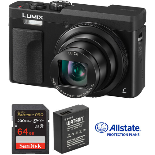 Panasonic Lumix DC-ZS70 Digital Camera Deluxe Kit (Black)
