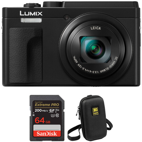Panasonic Lumix DCZS80 Digital Camera with Accessories Kit (Black)