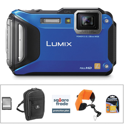 Panasonic Lumix DMC-FT5 Digital Camera Deluxe Kit (Blue) B&H