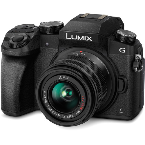 Panasonic LUMIX G7 Mirrorless Camera with 14-42mm Lens (Black)