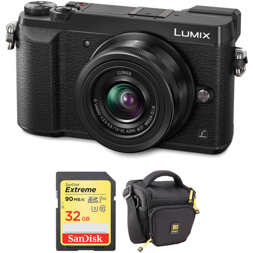 Panasonic Lumix DMC-GX85 Mirrorless Micro Four Thirds Digital Camera with 12-32mm Lens and Accessories Kit (Black)