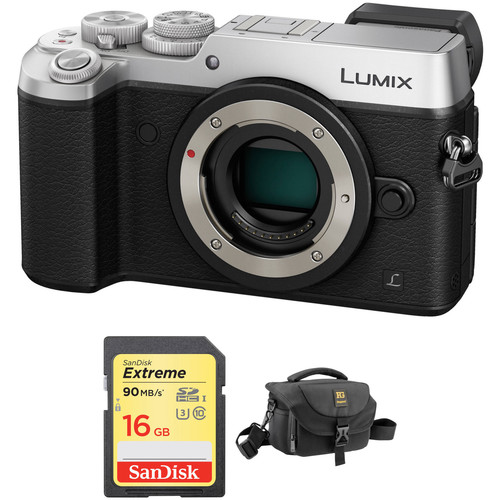 Panasonic Lumix DMC-GX8 Mirrorless Micro Four Thirds Digital Camera Body with Accessory Kit (Silver)