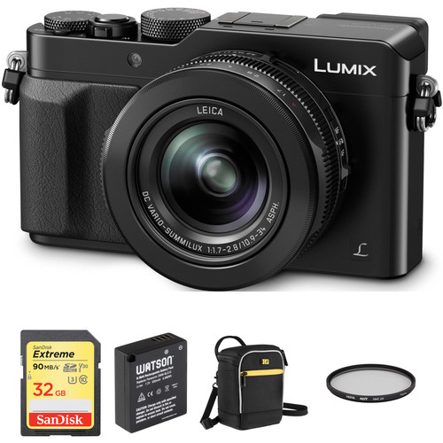 Panasonic Lumix DMC-LX100 Digital Camera Basic Kit (Black)
