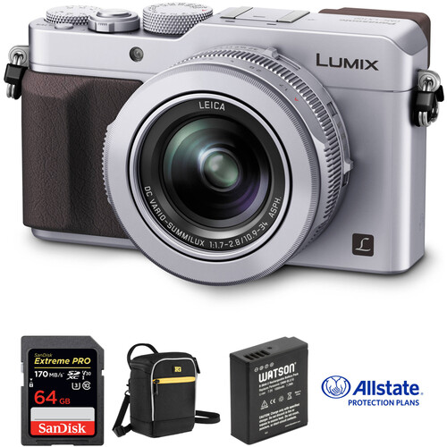 Panasonic Lumix DMC-LX100 Digital Camera Deluxe Kit (Silver)