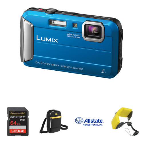Panasonic Lumix DMC-TS30 Digital Camera Deluxe Kit (Blue)