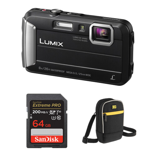 Panasonic Lumix DMC-TS30 Digital Camera with Accessory Kit (Black)
