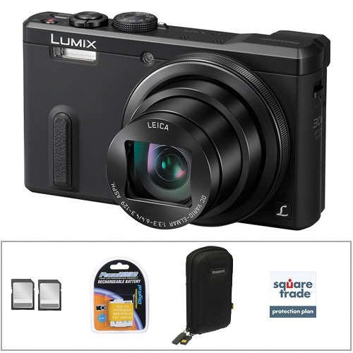 Panasonic Lumix DMC-ZS40 Digital Camera Deluxe Kit (Black)