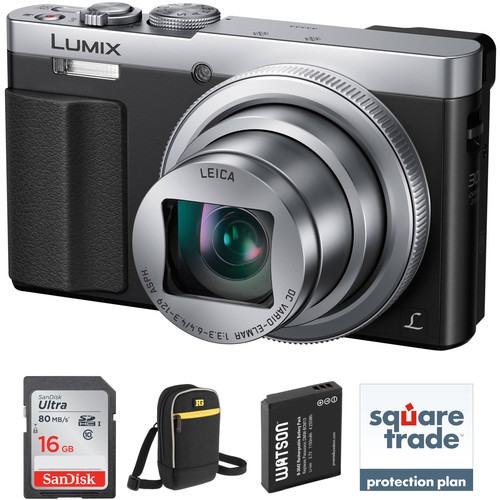 Panasonic Lumix DMC-ZS50 Digital Camera Deluxe Kit (Silver)