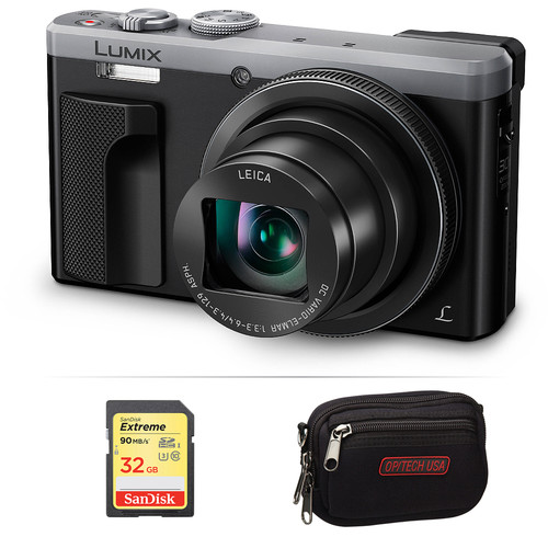 Panasonic Lumix DMC-ZS60 Digital Camera Basic Kit (Silver) B&H