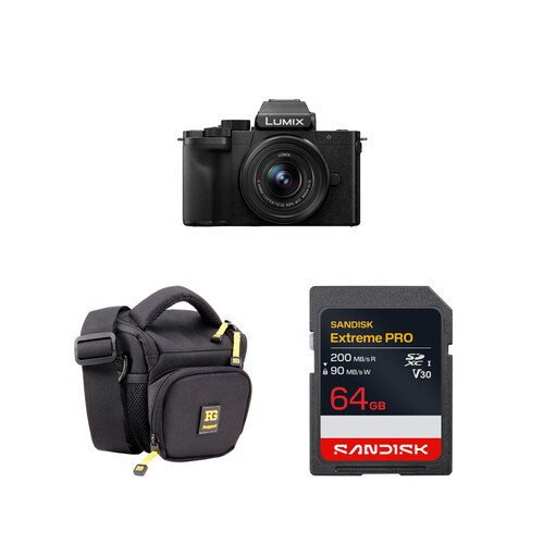 Panasonic LUMIX G100D Mirrorless Camera with 12-32mm f/3.5-5.6 Lens and Basic Bundle