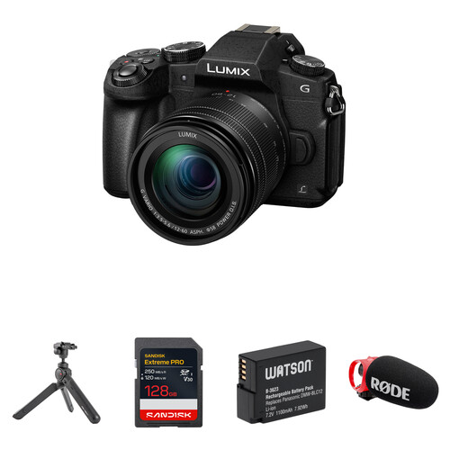 Panasonic LUMIX G85 Mirrorless Camera with 12-60mm f/3.5-5.6 and Content Creation Kit (Black)