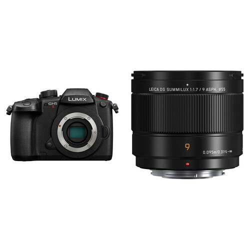 Panasonic LUMIX GH5 II Mirrorless Camera with 9mm f/1.7 Lens Kit (Black)