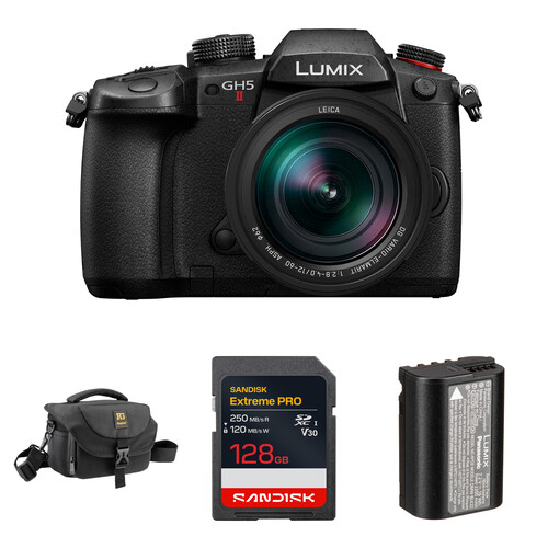 Panasonic LUMIX GH5 II Mirrorless Camera with 12-60mm f/2.8-4 Lens and Essentials+ Kit (Black)