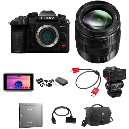 Panasonic Lumix GH6 Mirrorless Camera with 12-35mm f/2.8 Lens and Raw Recording Kit