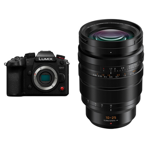 Panasonic LUMIX GH7 Mirrorless Camera with 10-25mm f/1.7 Lens Kit (Black)