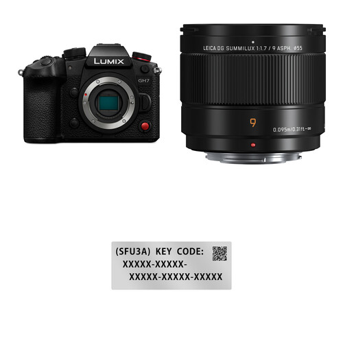 Panasonic LUMIX GH7 Mirrorless Camera with 9mm f/1.7 Lens and ARRI LogC3 Firmware Upgrade Kit (Black)