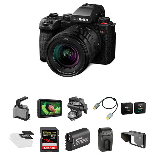 Panasonic Lumix S5 II Mirrorless Camera and 20-60mm f/3.5-5.6 Lens and Content Creation Kit