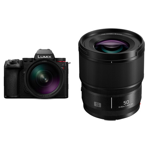 Panasonic LUMIX S5 II Mirrorless Camera with 24-60mm f/2.8 and 50mm f/1.8 Lenses Kit