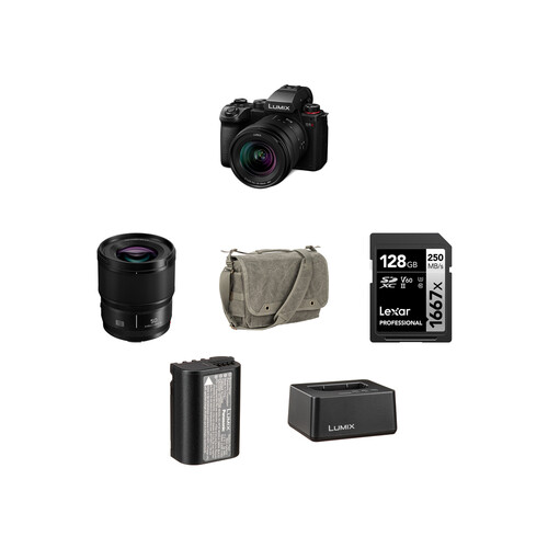 Panasonic Lumix S5 II Mirrorless Camera with 20-60mm f/3.5-5.6 and 50mm f/1.8 Lenses and Essentials+ Kit