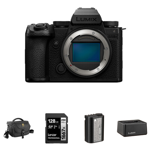 Panasonic LUMIX S5 IIX Mirrorless Camera with Essentials + Kit (Black)