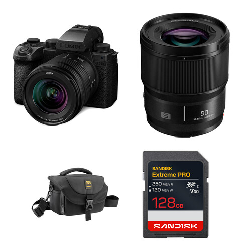 Panasonic LUMIX S5 IIX Mirrorless Camera with 20-60mm f/3.5-5.6 and 50mm f/1.8 Lenses and Basic Bundle