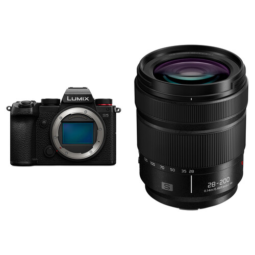 Panasonic LUMIX S5 Mirrorless Camera with 28-200mm f/4-7.1 Lens Kit (Black)