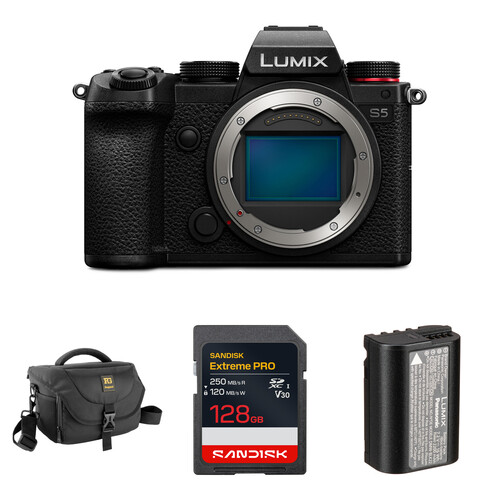Panasonic LUMIX S5 Mirrorless Camera with Essentials+ Kit (Black)
