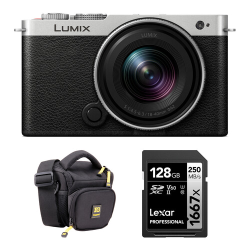 Panasonic LUMIX S9 Mirrorless Camera with 18-40mm f/4.5-6.3 Lens and Basic Bundle (Black/Silver)