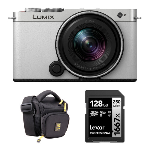 Panasonic LUMIX S9 Mirrorless Camera with 18-40mm f/4.5-6.3 Lens and Basic Bundle (White/Silver)