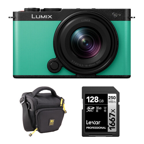 Panasonic LUMIX S9 Mirrorless Camera with 18-40mm f/4.5-6.3 Lens and Basic Bundle (Mint Green)