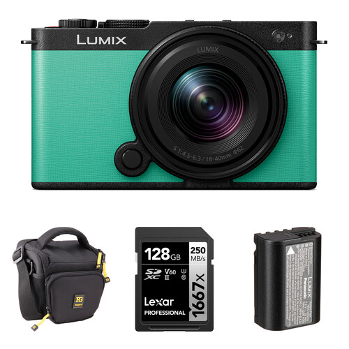 Panasonic LUMIX S9 Mirrorless Camera 18-40mm f/4.5-6.3 Lens and Essentials+ Kit (Mint Green)