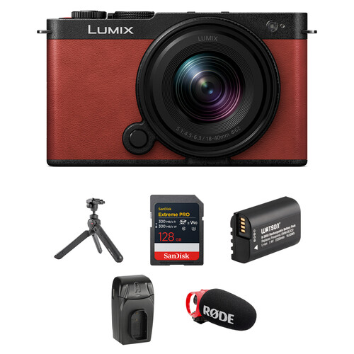 Panasonic LUMIX S9 Mirrorless Camera and 18-40mm f/4.5-6.3 with Content Creation (Crimson Red)