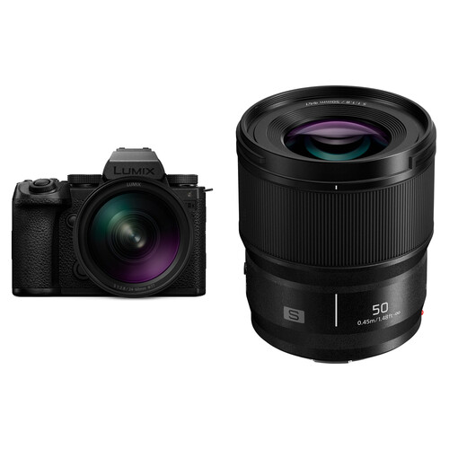 Panasonic Lumix S5 IIX Mirrorless Camera with 24-60mm f/2.8 and 50mm f/1.8 Lenses Kit