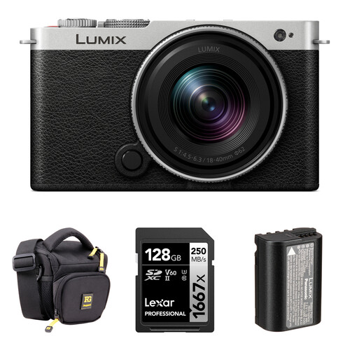 Panasonic LUMIX S9 Mirrorless Camera with 18-40mm f/4.5-6.3 Lens and Essentials+ Kit (Black/Silver)