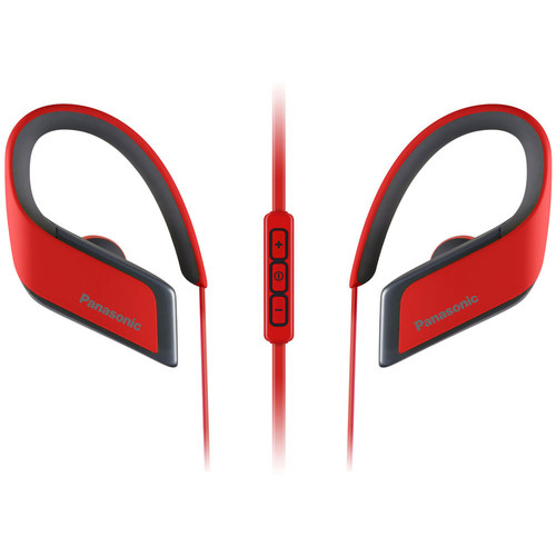 Panasonic RP-BTS30-R WINGS Wireless Bluetooth Sport Clips with Mic & Controller (Red)