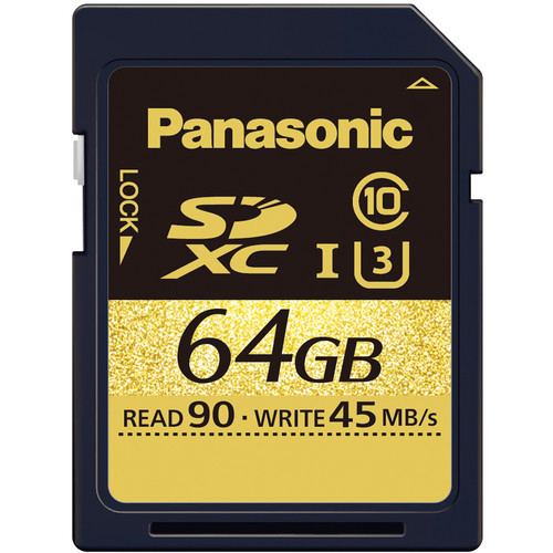 Panasonic 64GB Gold Series UHS-I SDXC Memory Card (U3)