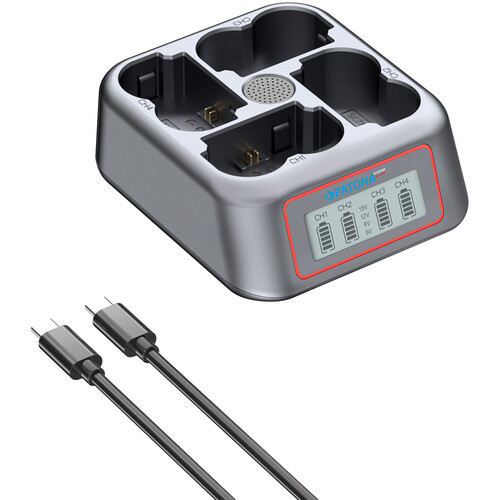 PATONA Platinum 4-Channel Fast Charger for NP-W235 Batteries