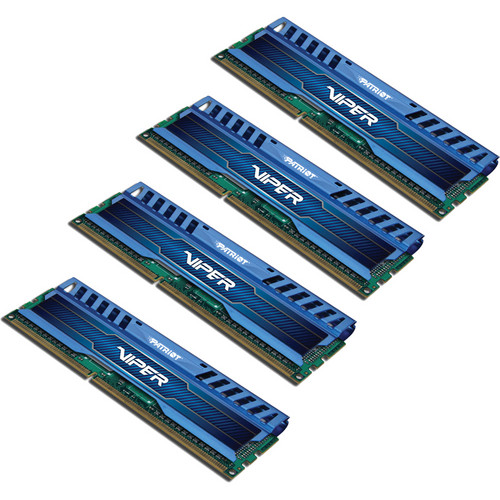 Patriot Viper 3 32GB (4 x 8GB) DDR3 CL10 1866 MHz Memory Kit (Sapphire Blue)