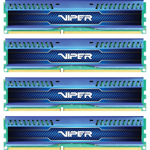 Patriot Viper 3 32GB (4 x 8GB) DDR3 1866 MHz Low Profile Memory Kit (Blue)