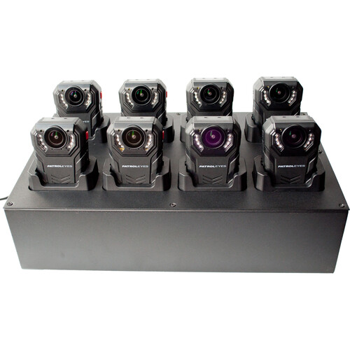 PatrolEyes Data Transfer Docking Station for Eight SC-DV7 Police Body Cameras