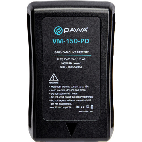 Pawa VM-150-PD V-Mount Battery with 100W PD Power (150Wh)