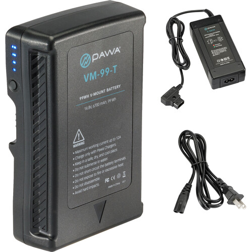 Pawa VM-99-T V-Mount Battery with D-Tap Charger (99Wh)