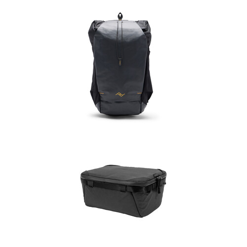 Peak Design Outdoor Backpack with Medium Camera Cube Kit (Black, 18L)