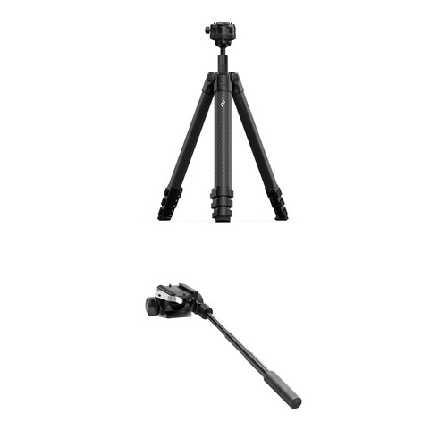 Peak Design Pro Carbon Fiber Tripod with Ball Head and Tilt Mod Adapter Kit (Black)
